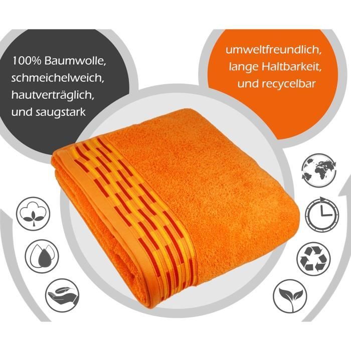 Caleffi - Serviette De Bain 2 Pièces En 100% Coton Eponge – 1 Serviette