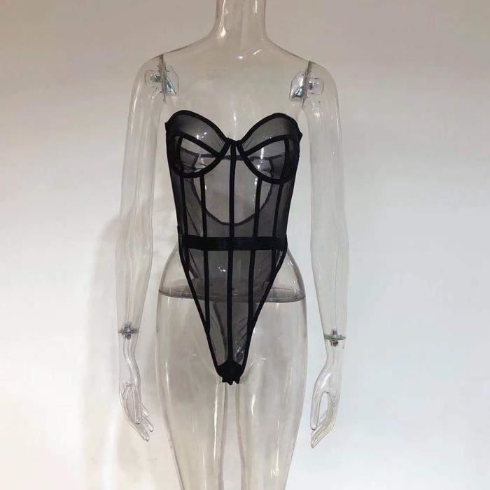 Pyjamas Strings Body Sexy Femmes Pyjamas All-In One Dentelle Sous-Vêtements Strings ...