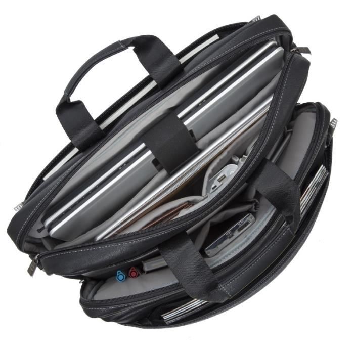 Rivacase 7870 Sacoche Ordinateur Portable 13.3" Sling Case Borneo - Protection Drone Et Gaming Noir/Bleu