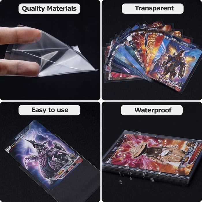 300PCS Pochette Carte, 0,2 MM d'épaisseur Transparentes Protège Carte Pour  Cartes , Cartes de Change, Yu-Gi-Oh, Magic(66 x 92 MM202 - Cdiscount Jeux -  Jouets