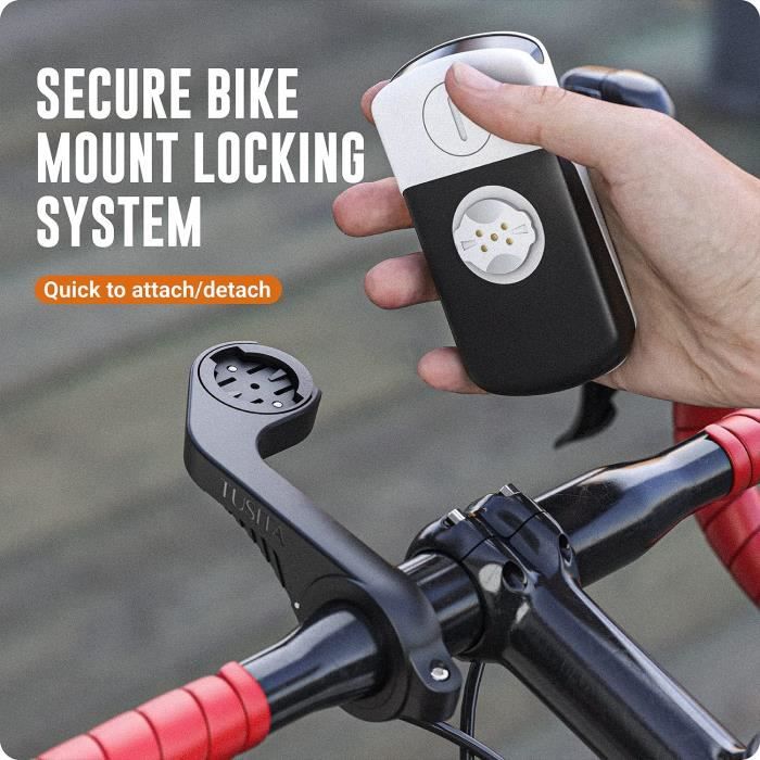 TUSITA Support de vélo de montagne compatible avec ordinateur GPS Garmin  Edge, XOSS G/G+, iGPSPORT GPS - Support pour guidon de vélo 25,4 mm 31,8 mm  