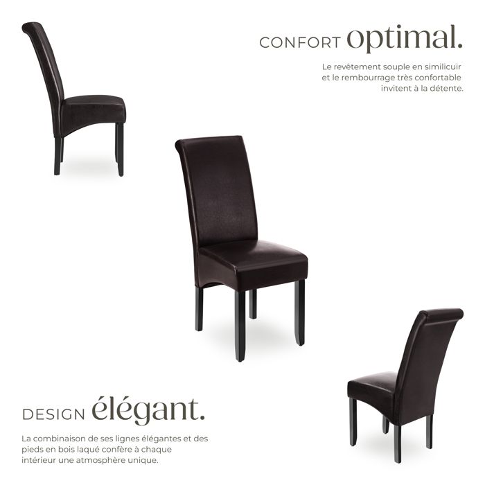 Lot De 6 Chaises Velours Design - Pieds Acier Doré - Charge 120 Kg - Pour Salle à Manger, Salon