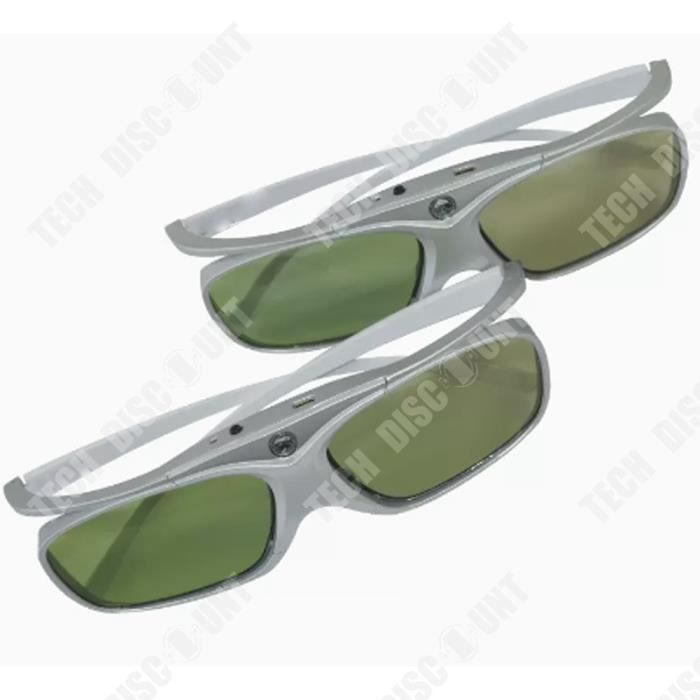 Lunettes 3D TD® E4W Paires Rechargeables Léger et