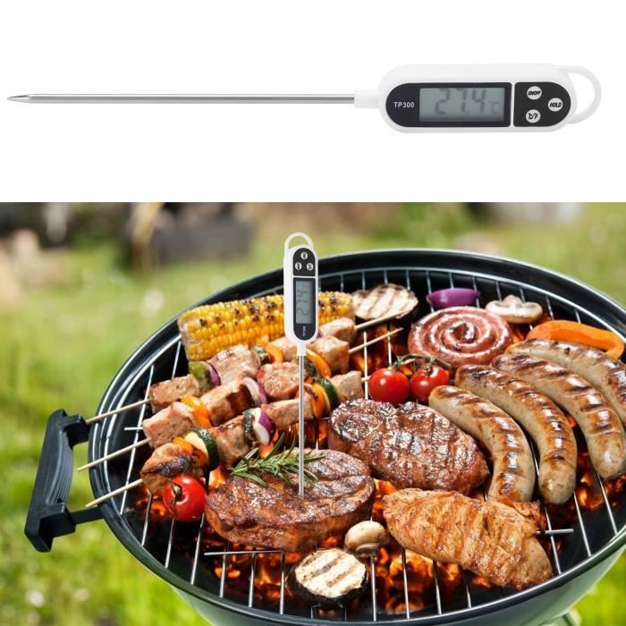 Thermomètre de cuisine numérique professionnel Barbecue Huile d'eau Cuisson  Viande Thermomètres alimentaires Outils de sonde en acier inoxydable