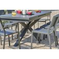 Ensemble repas de jardin - DCB GARDEN - CAICOS - Table en aluminium et plateau HPL - 8 places-3