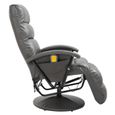5075Queen® Fauteuil de massage Relax Massant,Fauteuil électrique inclinable Multifonction,Fauteuil Salon TV Gris Similicuir Taille:6-3