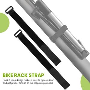 10 pièces sangles de serrage de vélo sangles de vélo réutilisables porte- vélo en Nylon sangles d'arrimage accessoires de vélo pour transporter des vélos  18