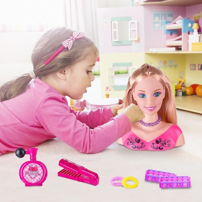 Tête à Coiffer PIMPIMSKY Girl Model Toys têtes buste princesse bijoux costume de poupée pour