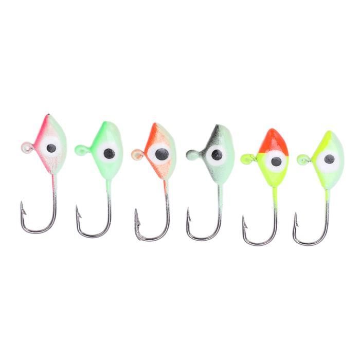 Révéler-10 pièces gabarits de pêche sur glace tête leurre appâts kit de