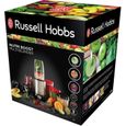 RUSSELL HOBBS 23180-56 Blender Mixeur Nutriboost Compact Multifonctions 700W Inox Brossé, Préparations Vitaminées, 15 Accessoires In-4