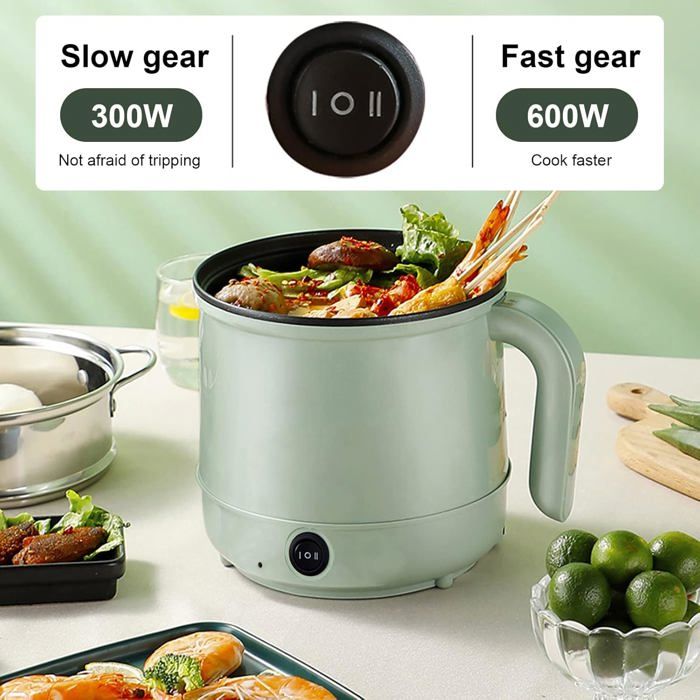 Cuiseur à vapeur électrique portable, marmite, antiadhésif, Ramen, polyvalent, soupe, nouilles, cuisson, steak, sportl 6 Cuiseur à vapeur électrique portable, marmite, antiadhésif, Ramen, polyvalent, soupe, nouilles, cuisson, steak, sportl 6