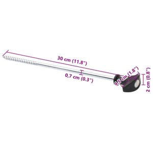 Lot De 200 Piquets D’ancrage Sol 17 Cm – Sans Crochet – Pour Bâche, Filet De Jardin, Voile D’ombrage – Résistant UV