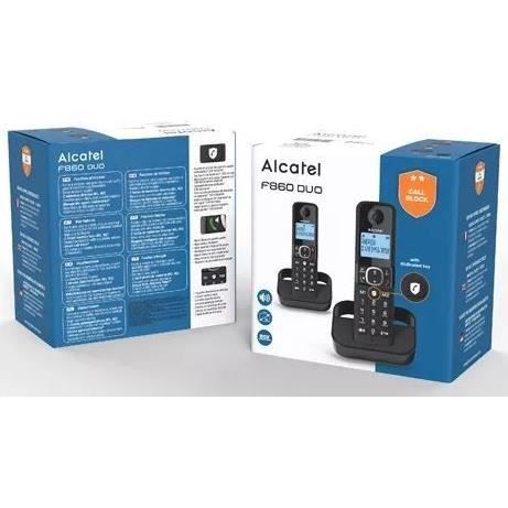 Téléphone fixe sans fil sans répondeur F860 - Duo - Gris ALCATEL à