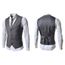 Gilet Hommes Slim Fit Costume De Mariage Vest Gris Gris