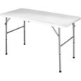 Dreamade Table Pliante Portable en Plastique - Table de Jardin pour Camping Pique-Nique Barbucue (S)-0