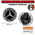 Logo Capot Mercedes Benz Noir 57mm Emblème CLASSE C E CLK S-0