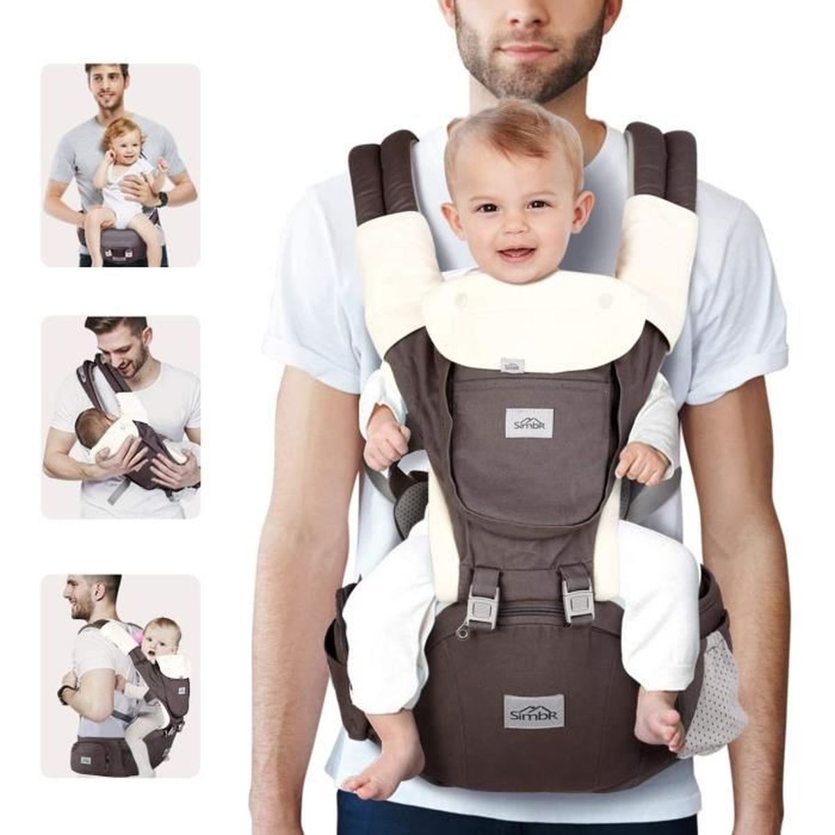 Bebe Ergonomique Avec Siege De Hanche 12 Positions De Transport Multifoncitonnel 100 Coton Sur Et Confortable Pour Nouveau Ne Et Achat Vente Nacelle Bebe Ergonomique Avec Siege Cdiscount
