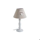 Lampe de chevet - AUBRY GASPARD - Romantique - Bois - Blanc Beige - Lot de 2