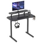 VIVOLILV Bureau gaming Noir - K Ergonomic - Plateau en Fibre de carbone - Support d'écran - 100x55x75cm - Gaming Rack