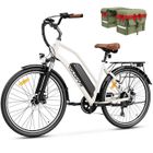 YOLOWAY Vélo électrique 26" 519W 36V 12.5Ah - VTT Électrique -Shimano 7 vitesses-Adulte-Blanc