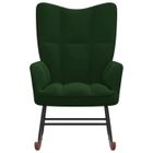 Fauteuil à bascule - YOSOO - DX2244 - Velours vert foncé - 61x78x98 cm - 1 place