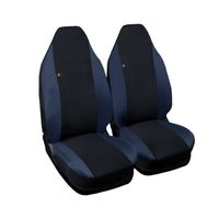 Housses de siège deux-colorés pour Smart fortwo 1ère série - noir bleu foncè