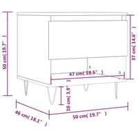 vidaXL Table basse sonoma gris 50x46x50 cm bois d'ingénierie 830920