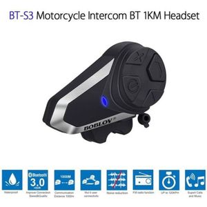 INTERCOM MOTO INTERCOM - KIT COMMUNICATION BOBLOV BT-S3 moto Blu