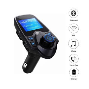 Transmetteur FM Bluetooth, Kit Voiture Émetteur FM Sans Fil Adaptateur Radio Lecteur Mp3 Avec Appel Main Libre Dual Usb Ports 5v 2 4a Et 1a Chargeur Voiture Soutien Carte Sd Cle Usb