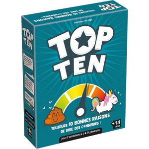 CARTES DE JEU Jeu de société Top Ten - Cocktail Games - 4 à 9 joueurs - 30 min - À partir de 14 ans