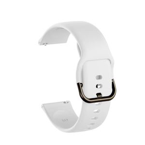 BRACELET MONTRE CONNEC. couleur Blanc taille 22mm Bracelet en Silicone pou