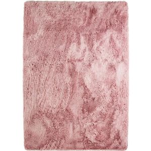 TAPIS NEO YOGA Tapis de salon ou chambre - Microfibre extra doux - 190 x 290 cm - Rose