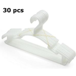 Highliving /® Lot de 36 cintres antid/érapants en plastique blanc