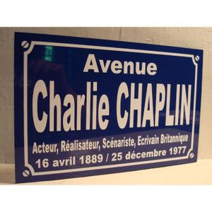 OBJET DÉCORATION MURALE plaque Charlie CHAPLIN  objet collector /cadeau po