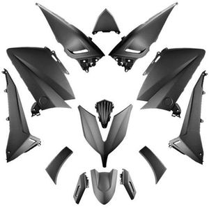 12 PIECES KIT CARROSSERIE ADAPT YAMAHA TMAX 500 2001-07 NOIR MAT 