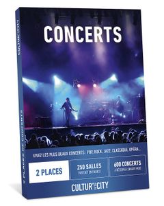 COFFRET SÉJOUR Cultur'In the city - Coffret Cadeau 2 Places - Places de concerts - 600 Concerts Premium