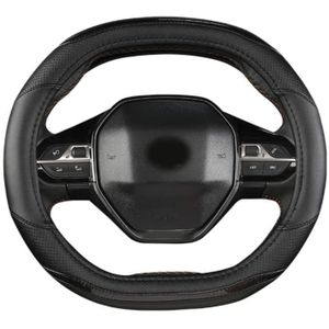 Housse de Volant de Voiture Cousu à la Main en Cuir Respirant perforé antidérapant Bricolage adapté pour Peugeot 207 Partner Expert Fiat Scudo Accessoires de Voiture