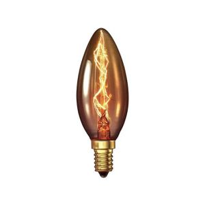 AMPOULE - LED Ampoule Halogène - Flamme - Déco lisse Vintage - Blanc chaud - E14 - 170Lm