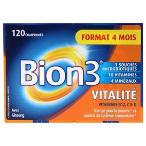 COMPLEMENTS ALIMENTAIRES - VITALITE Bion 3 Vitalité Format 4 Mois 120 Comprimés