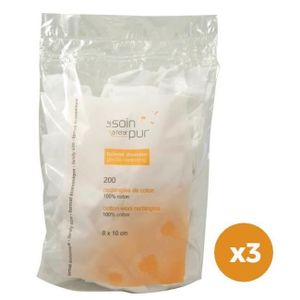lot de 10 Carr/é de soins 29 x 30 cm gaufr/é