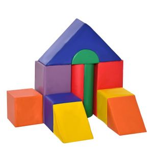 ASSEMBLAGE CONSTRUCTION 11 blocs de construction en mousse XXL - modules de motricité - jouets éducatifs - certifiés normes EN71-1-2-3