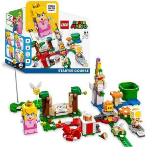 ASSEMBLAGE CONSTRUCTION LEGO 71403 Super Mario Pack de Démarrage Les Aventures de Peach, Jouet Lemmy, Figurine Interactive Toad, pour Enfants 6 Ans