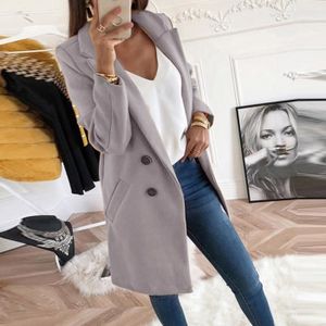 manteau long gris femme