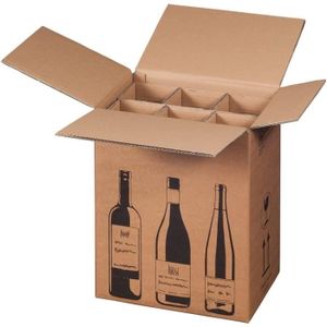 CAISSE DEMENAGEMENT 5x bouteille de vin Carton d'expédition carton pou
