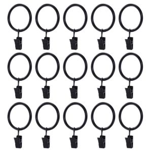 20 pi/èces Anneaux pour Tringle /à Rideaux M/étal 30 mm Anneaux Suspendus Argent avec 60pcs Plastique Crochets de Rideaux Blanc pour Rideaux de Porte et Fen/être