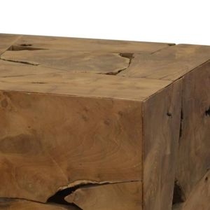 TABLE BASSE Table basse - VBESTLIFE - Teck véritable - Marron - 50 x 50 x 35 cm