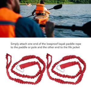 KAYAK Persist-laisse de tige de kayak 4pcs corde de pagaie de kayak super extensible anti-perte laisse de pagaie de canoë en nylon XU010