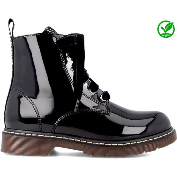 Boots fille verni noir Cdiscount