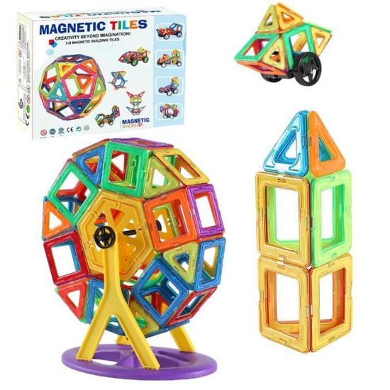 38 Pièces Blocs De Construction Magnétiques Pour Enfants - Jeu éducatif 3D Stimulant La Créativité - Cadeau Idéal 3-8 Ans