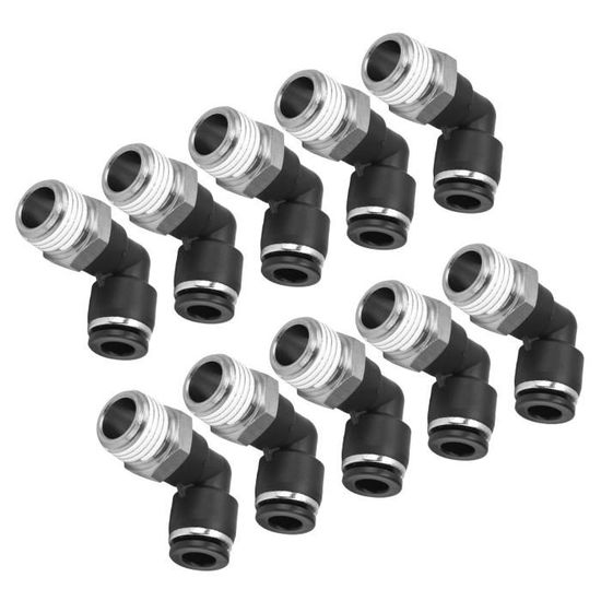 Lot De 20 Raccords Pneumatiques Rapides 6 Mm - Formes Droite, Coudée, En Y Et En T - Pour Circuits Air Comprimé - 2